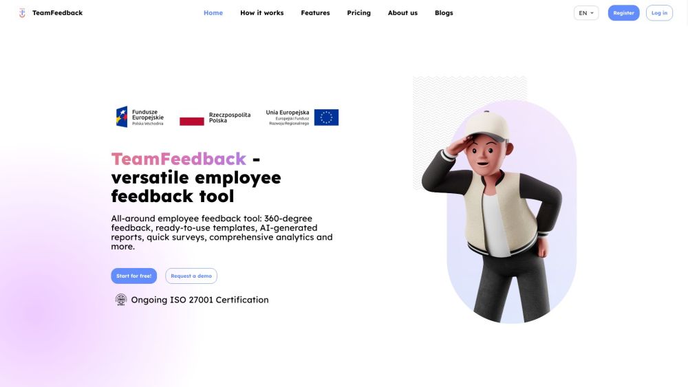 TeamFeedback - employee feedback tool Website screenshot