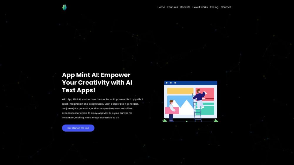 App Mint AI Website screenshot