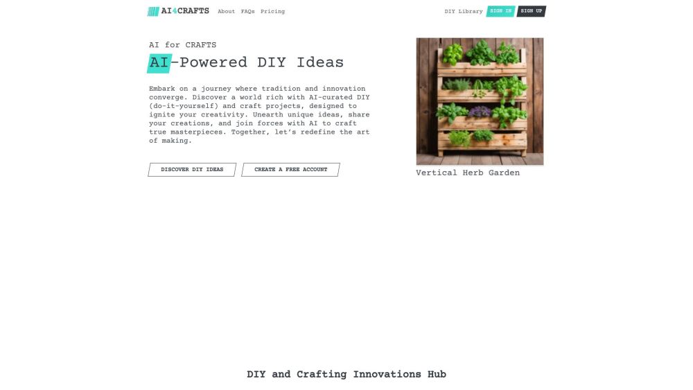 AI4CRAFTS Website screenshot