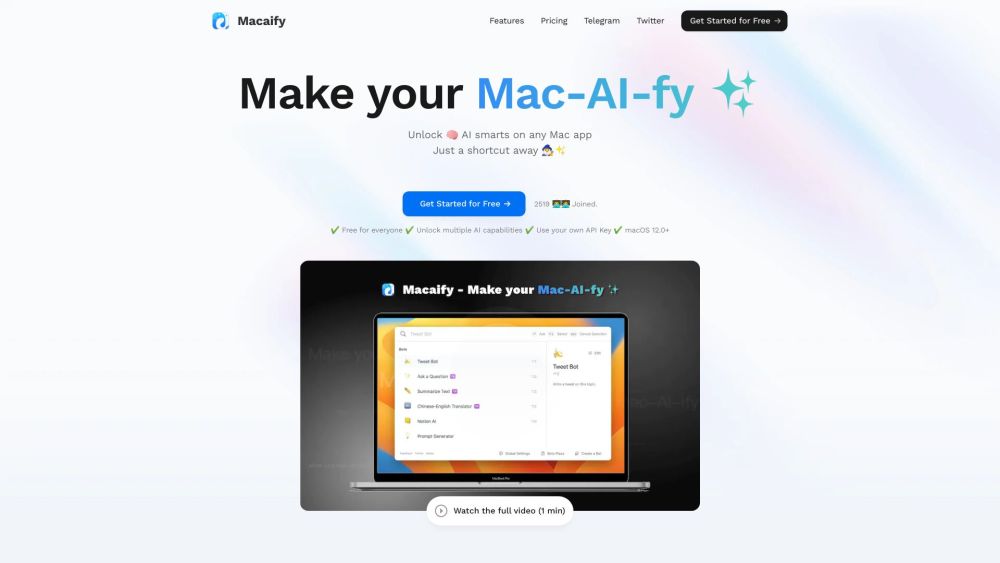 Macaify Website screenshot