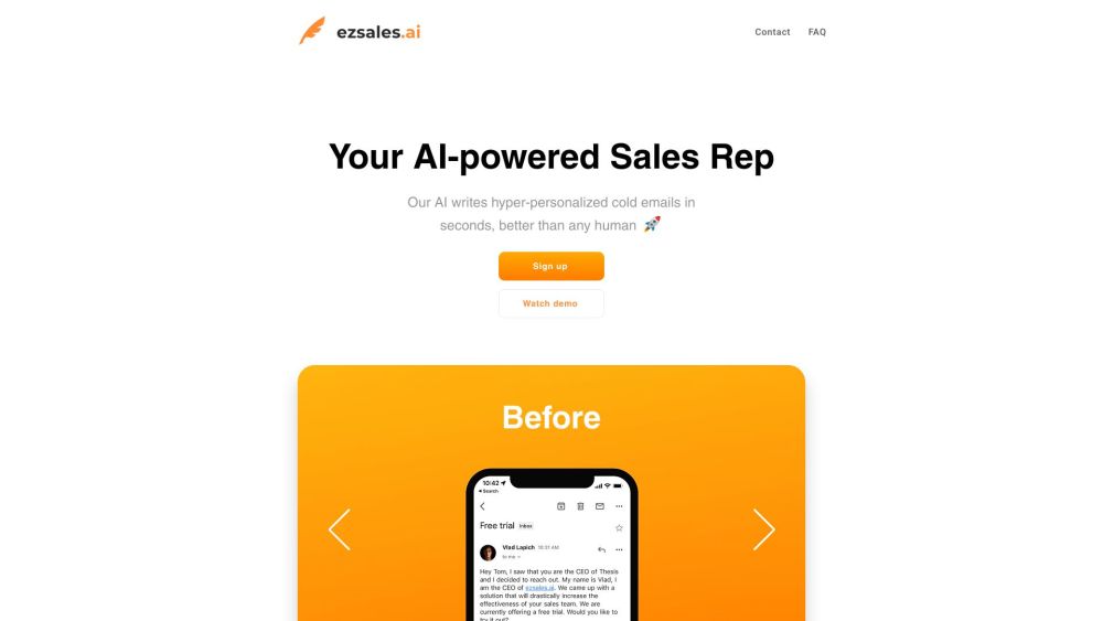 ezsales.ai Website screenshot