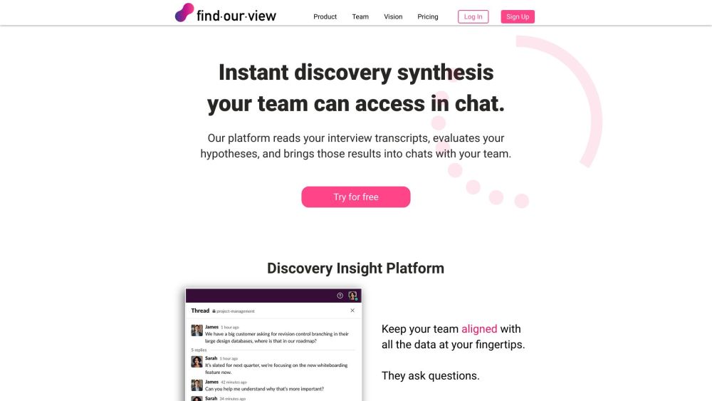 FindOurView Website screenshot