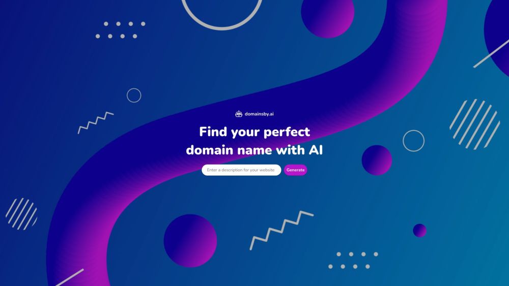 Domains By Ai Website screenshot