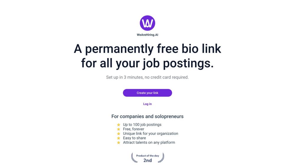 WeAreHiring.AI Website screenshot