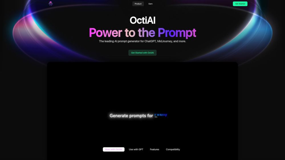 OctiAI Website screenshot