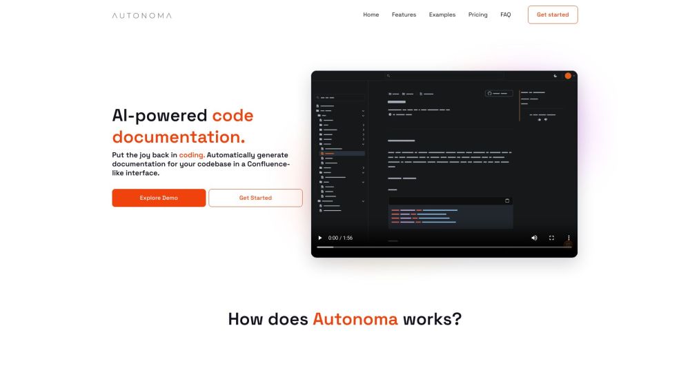 Autonoma Website screenshot