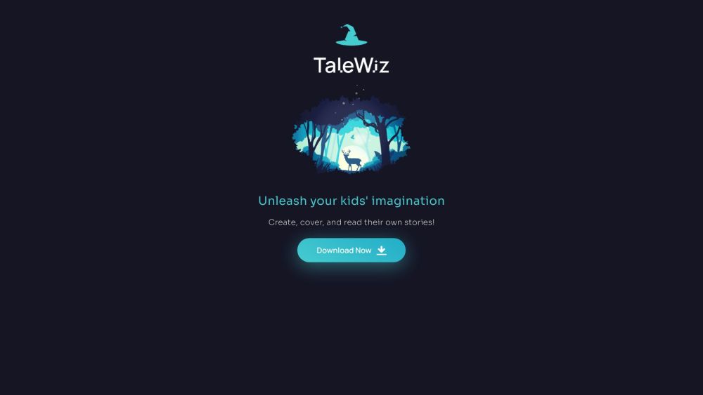 TaleWiz - AI Storytelling Website screenshot