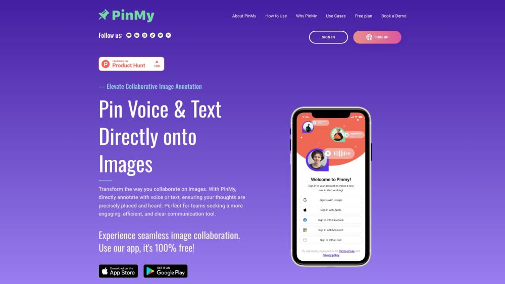 PinMy Website screenshot