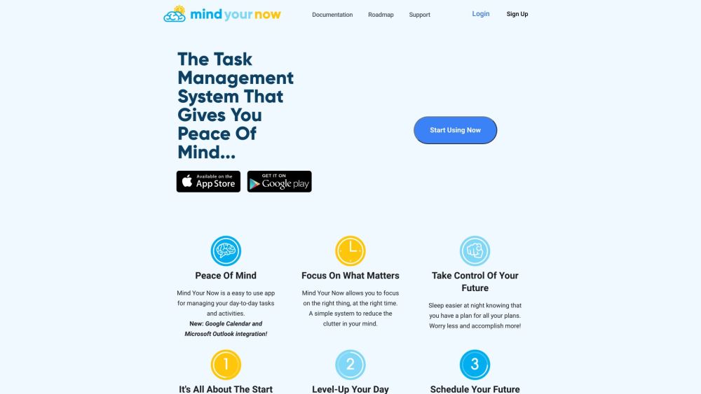 Mind Your Now Website screenshot