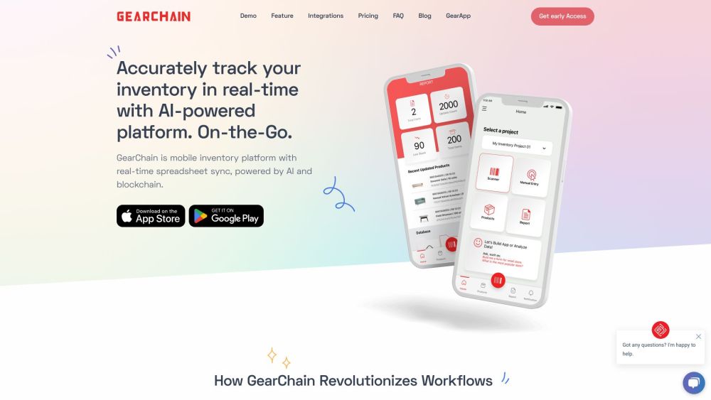 GearChain Website screenshot