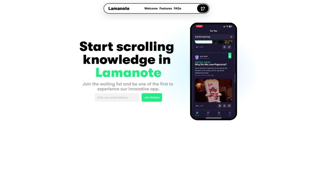 Lamanote Website screenshot