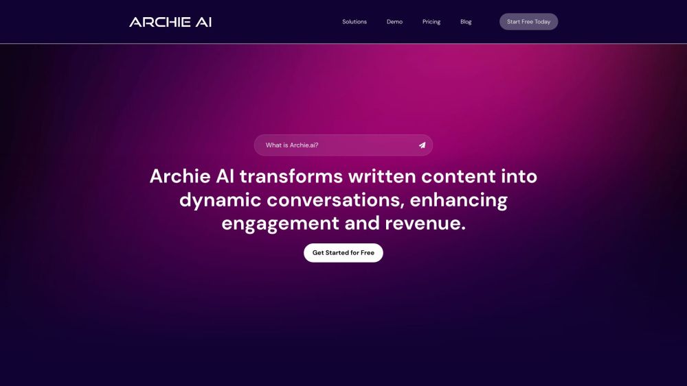 Archie A.I. Website screenshot