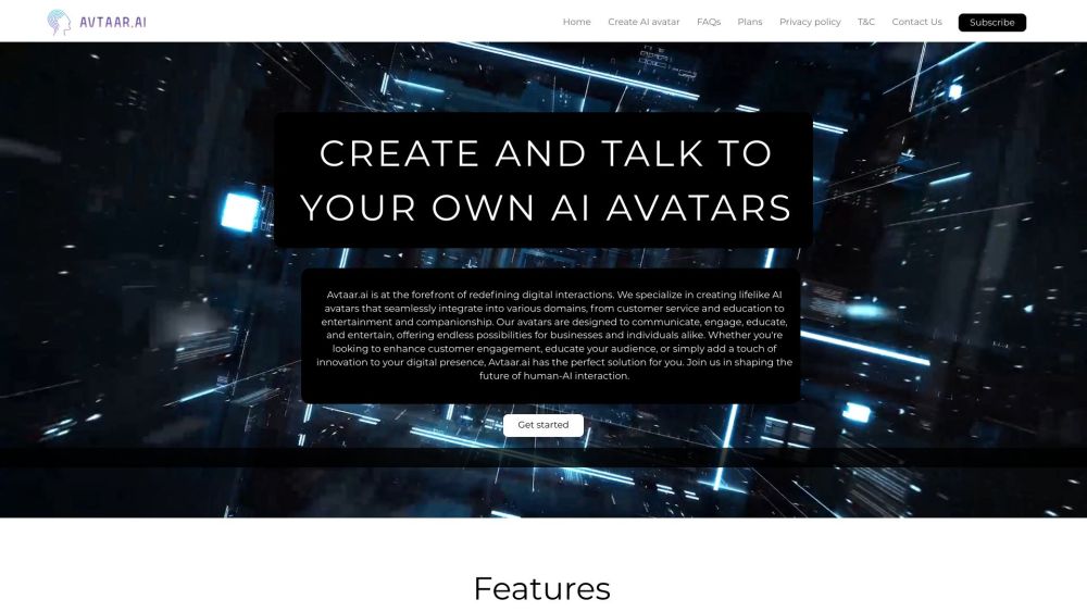 Avtaar.ai Website screenshot