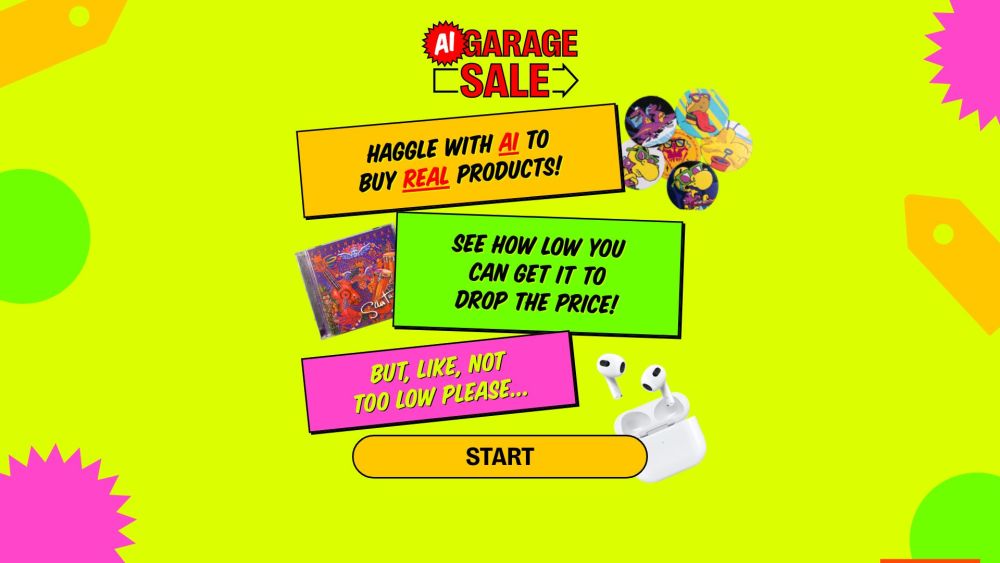 AI Garage Sale Website screenshot