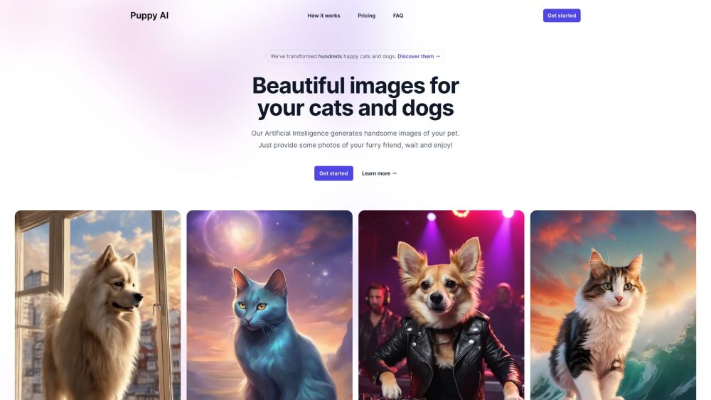 Puppy AI Website screenshot