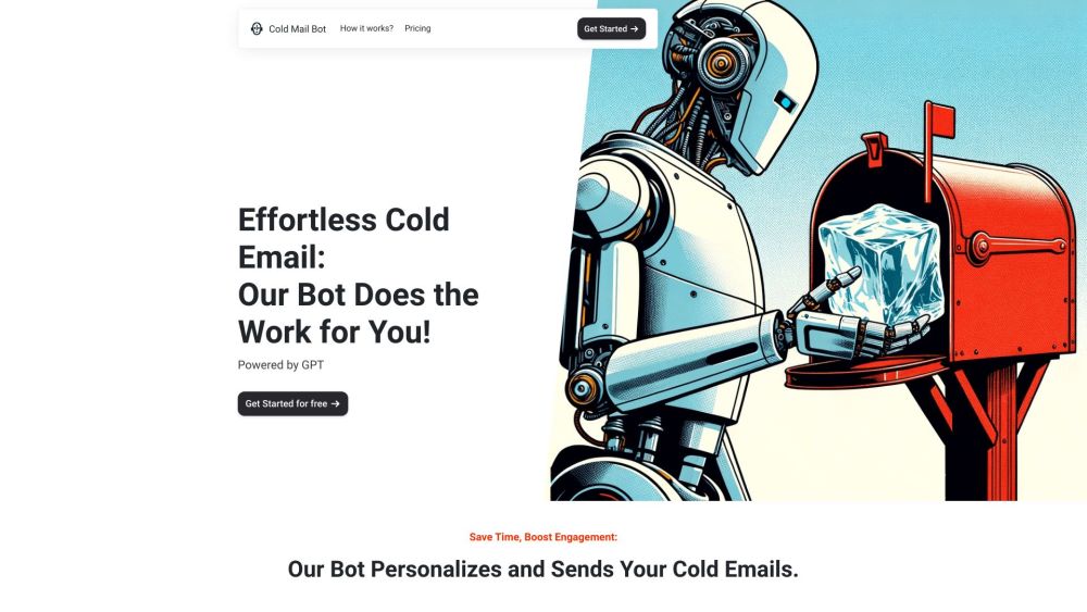 Cold Mail Bot Website screenshot