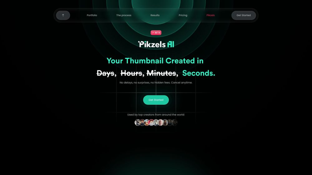 Pikzels Website screenshot