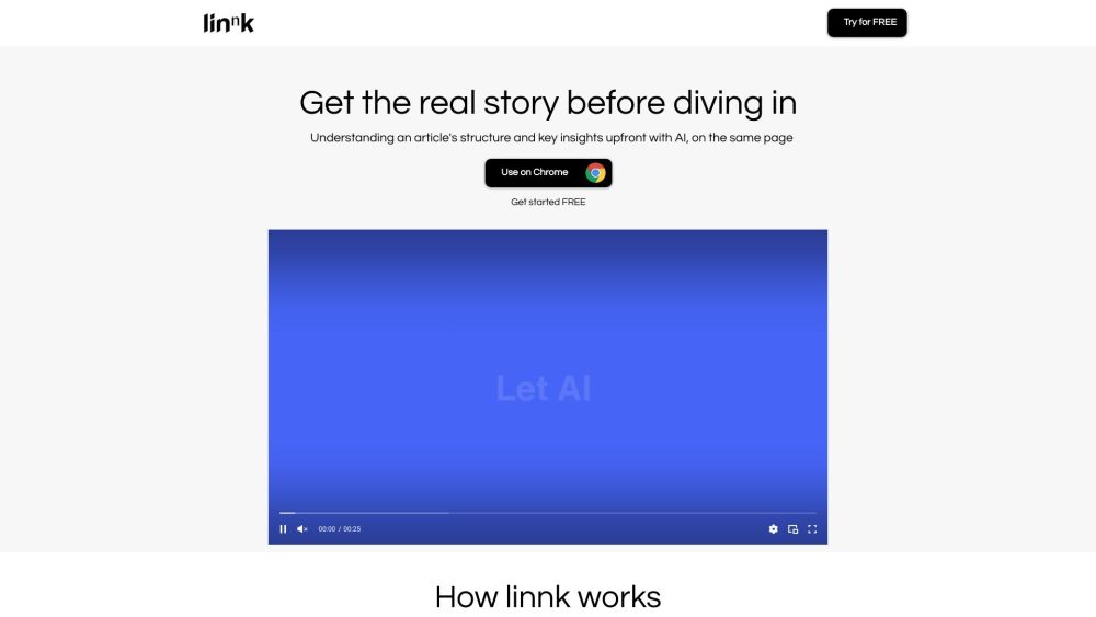 Linnk.AI Website screenshot