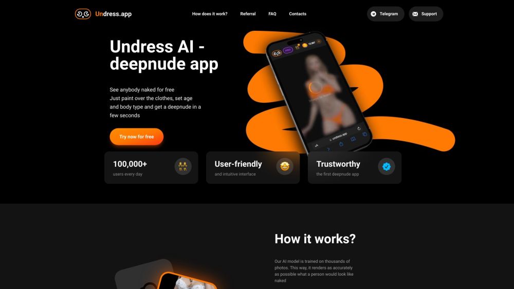 Undress AI Website screenshot