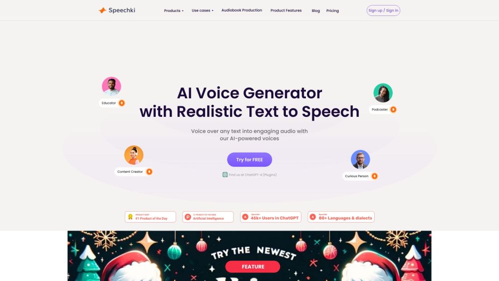 Speechki Website screenshot