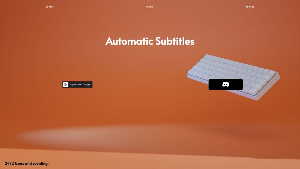 Automatic Subtitles Website screenshot