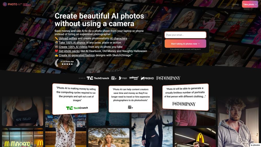 AI Photo Generator | Photo AI Website screenshot