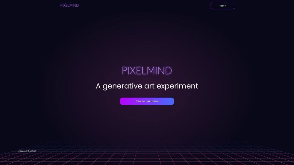 Pixelmind Website screenshot