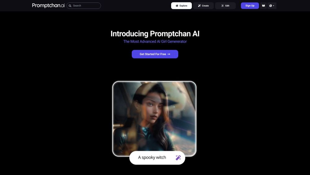 Promptchan AI Website screenshot