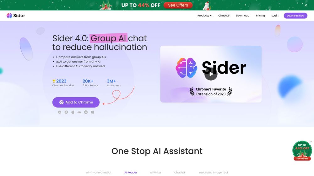 Sider Website screenshot