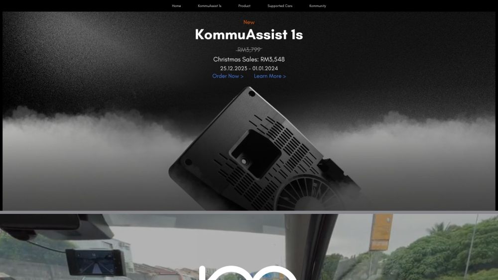 Kommu Website screenshot