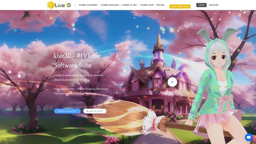 Live3D Website screenshot