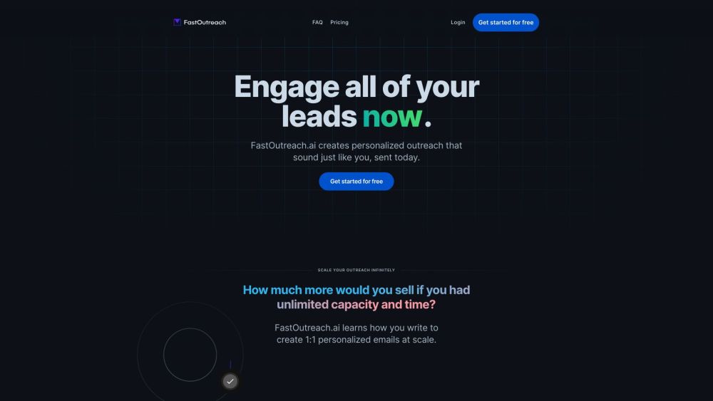 FastOutreach.ai Website screenshot