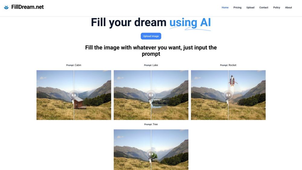 FillDream Website screenshot