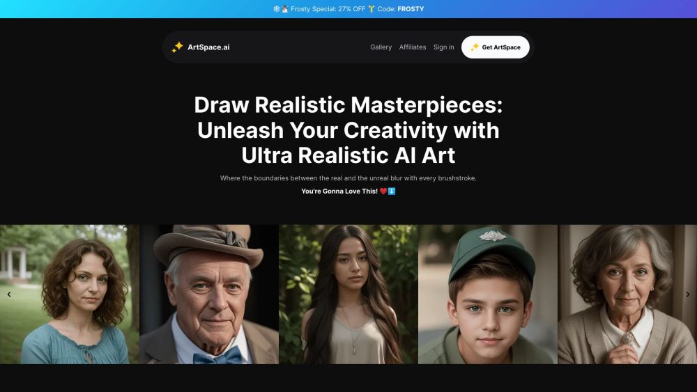 ArtSpace.ai Website screenshot