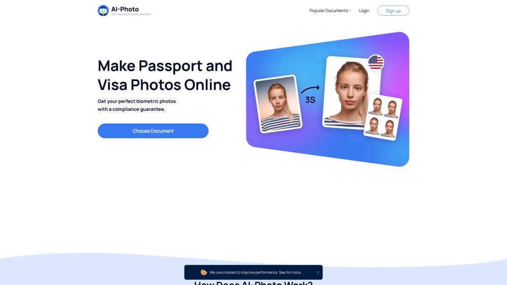 AiPassportPhotos Website screenshot