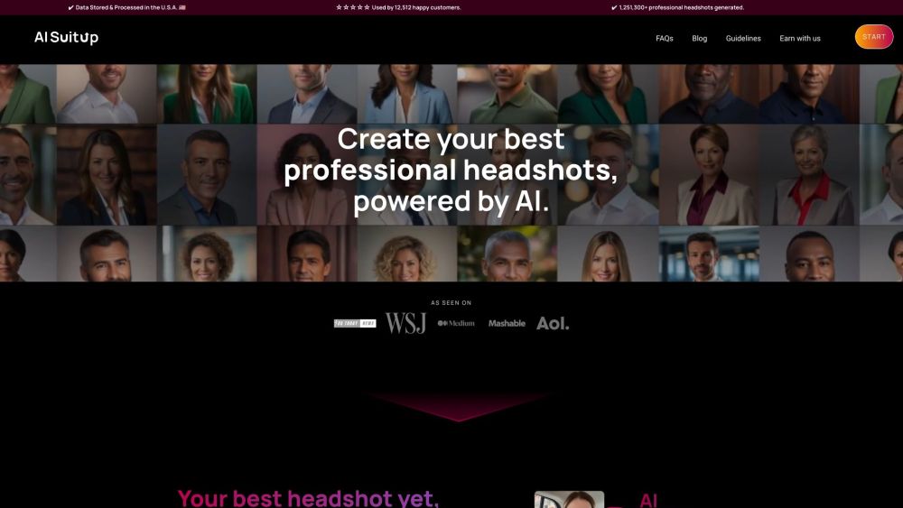 AI SuitUp Website screenshot