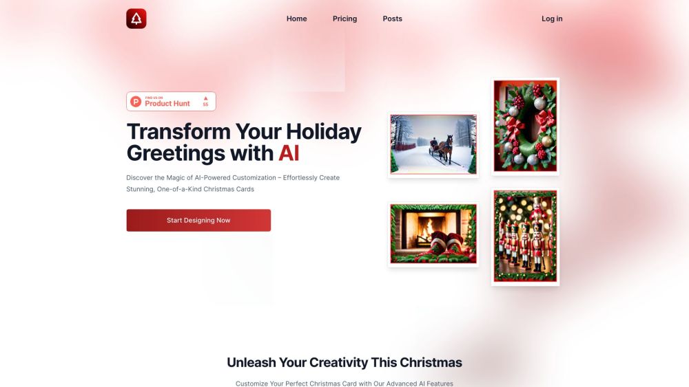 Christmas Card Factory Website screenshot