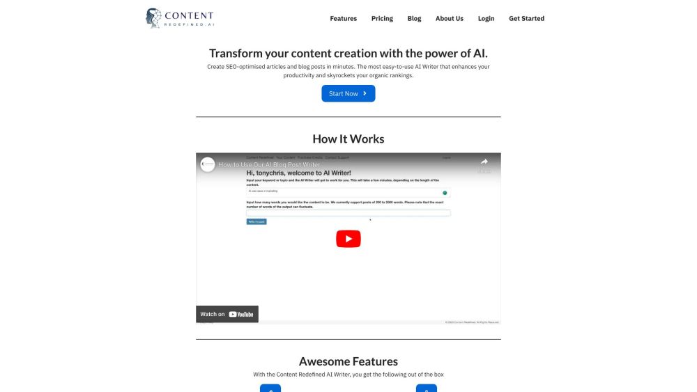 Content Redefined Website screenshot