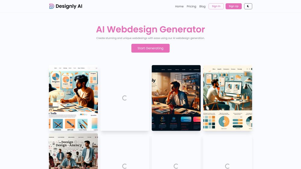 Designly AI Website screenshot