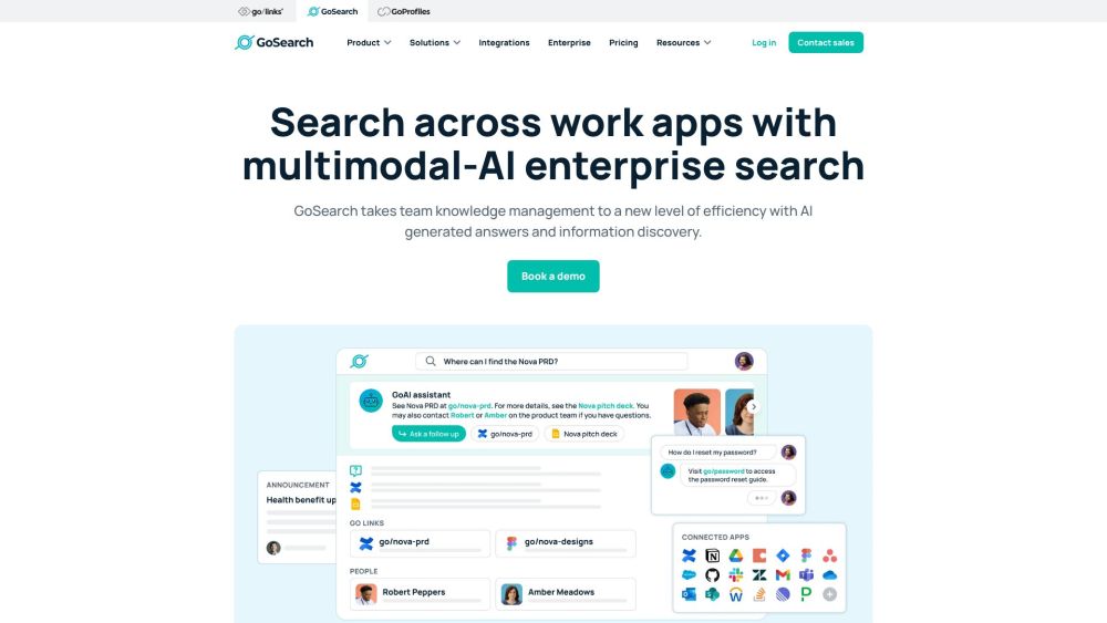 GoSearch Website screenshot