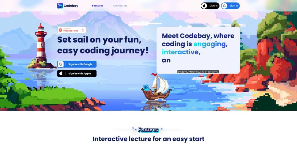 Codebay Website screenshot