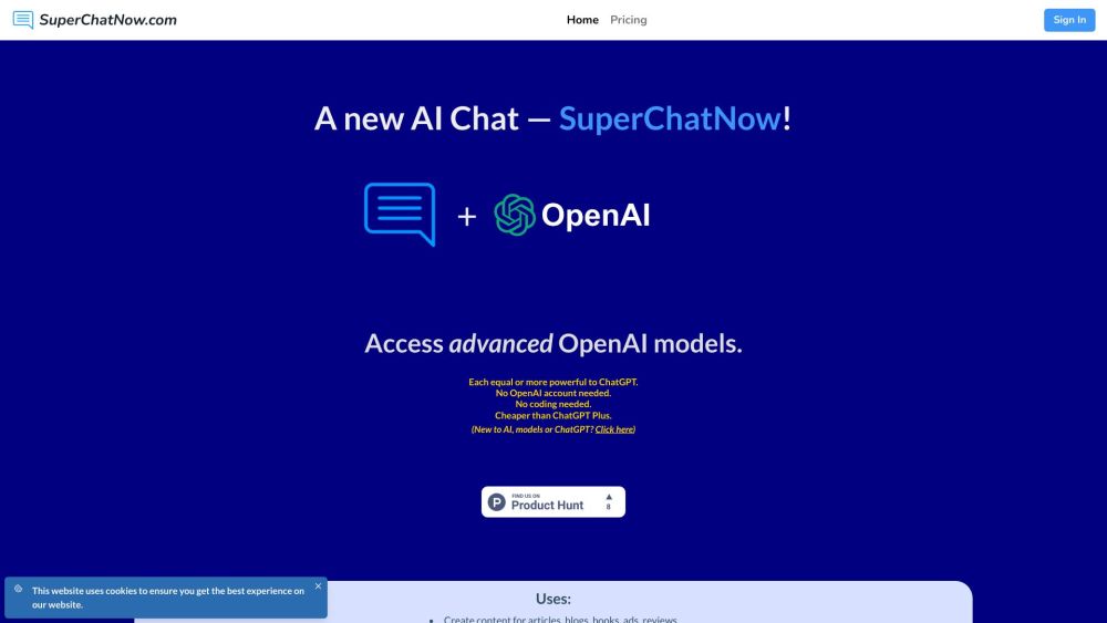 SuperChatNow.com Website screenshot