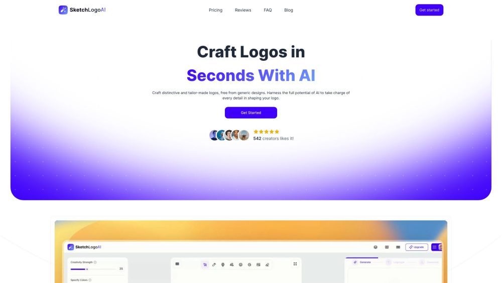 Sketch Logo AI Website screenshot