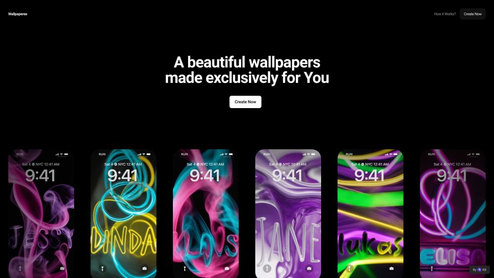 AI Wallpapers With Your Name Website screenshot