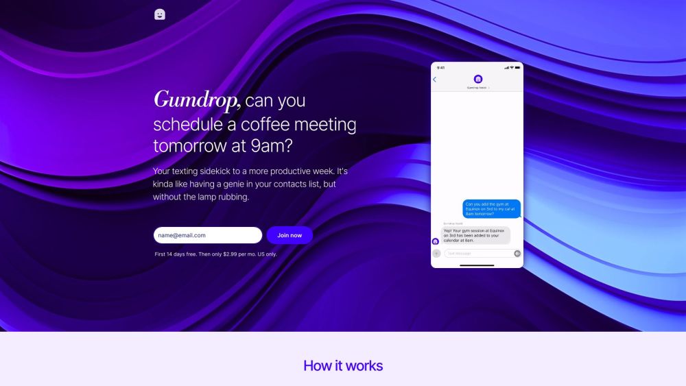 Gumdrop Website screenshot