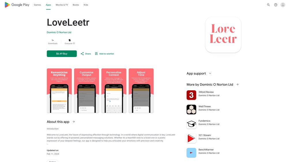 LoveLeetr Website screenshot