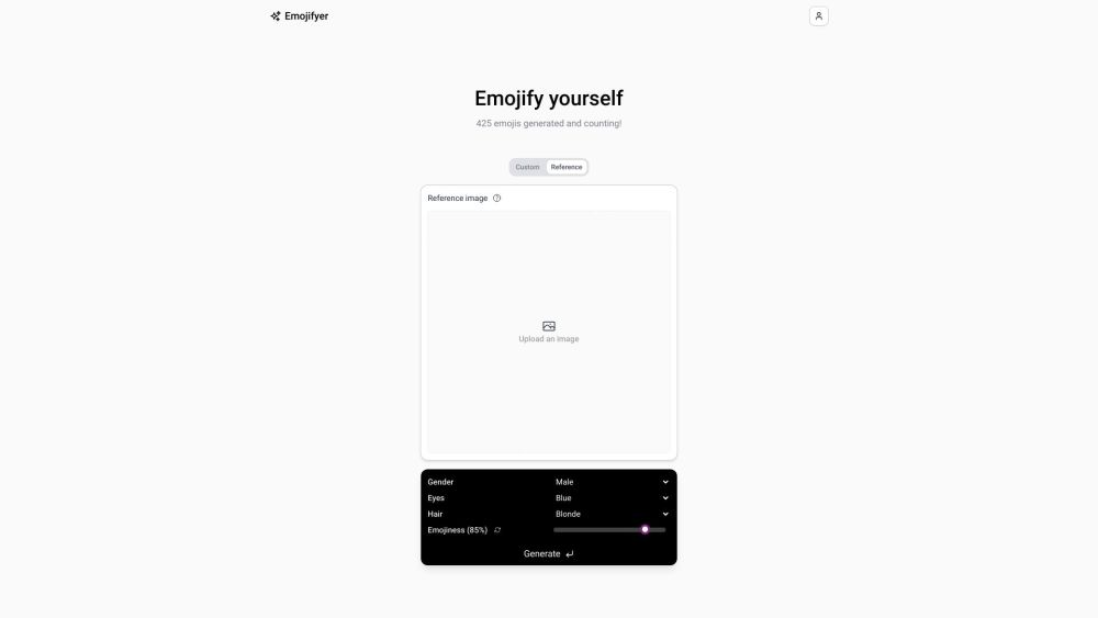 Emojifyer Website screenshot