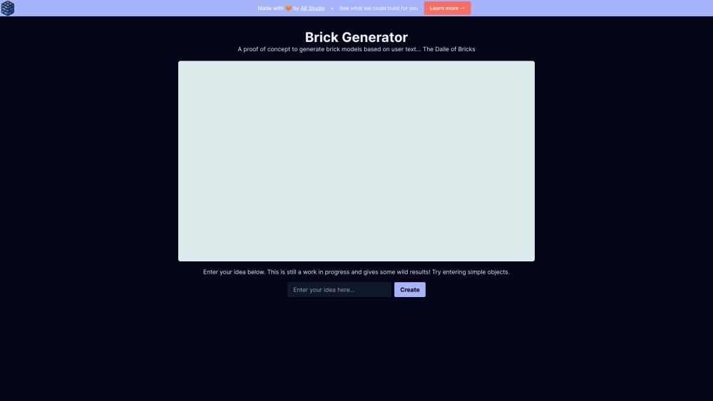 Brick Generator Website screenshot