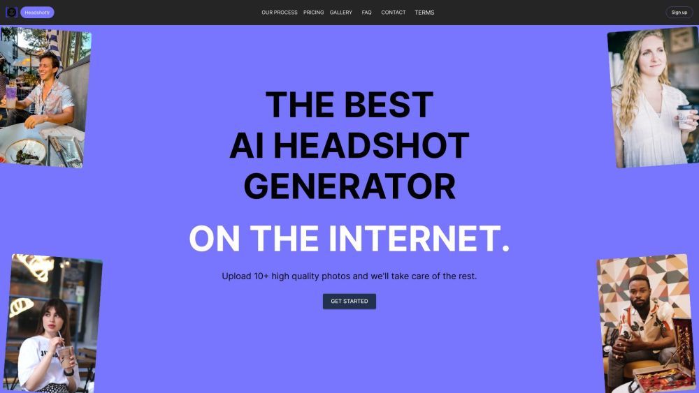 Headshottr Website screenshot