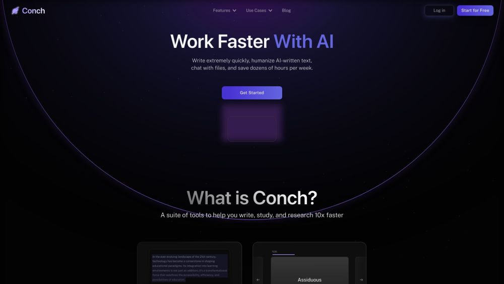 Conch AI Website screenshot